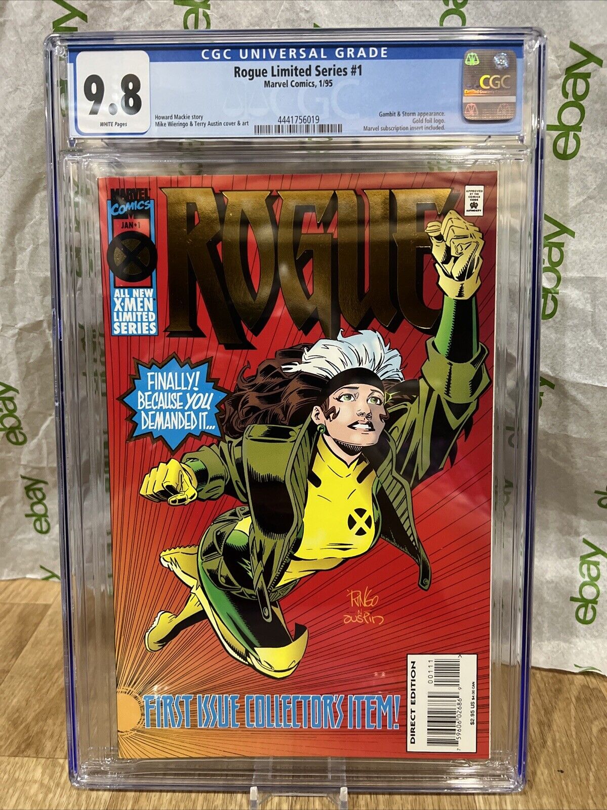 Rogue Limited Series #1 CGC 9.8 Gambit & Storm Appearance 1995 X-Men, Gold Foil