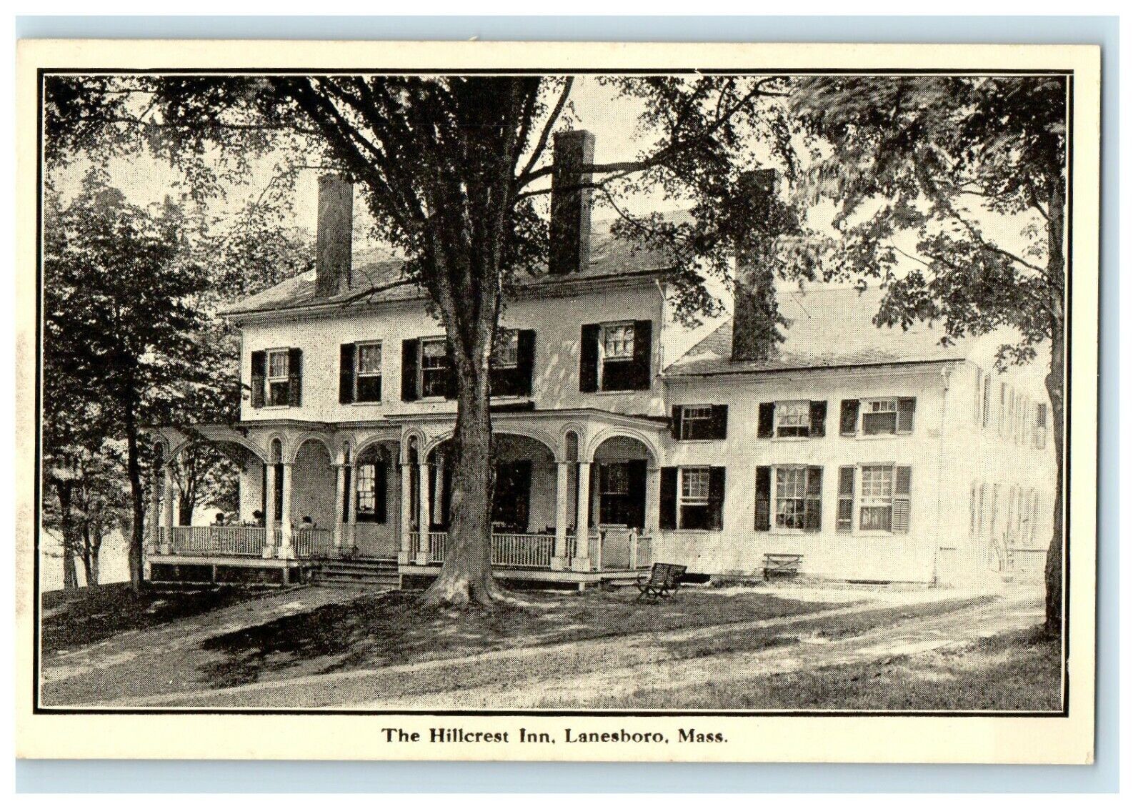 c1922 The Hillcrest Inn, Lanesboro Massachusetts MA Antique Postcard