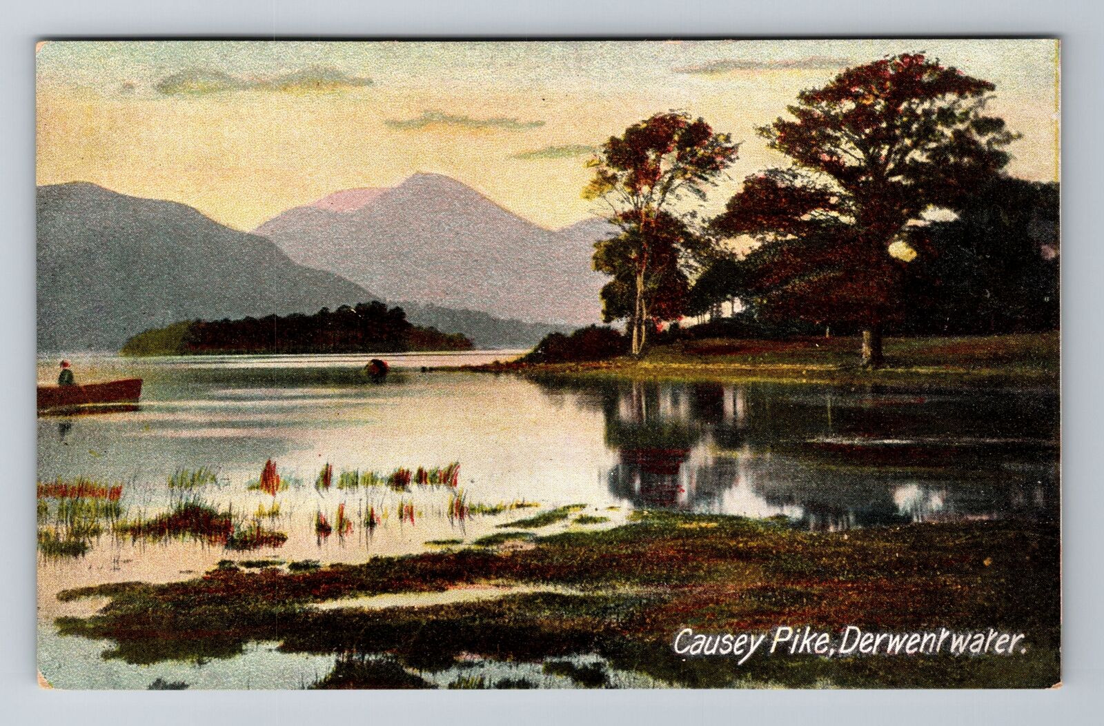 Causey Park-England, Derwent Water, Antique, Vintage Souvenir Postcard