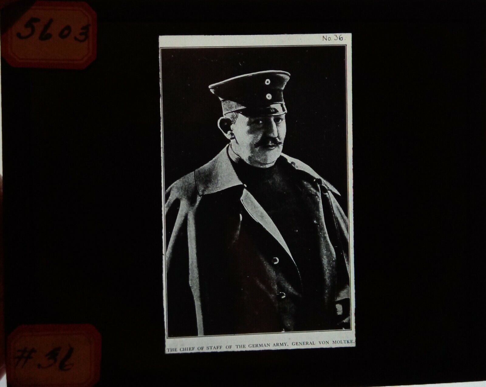 German Army Chief of Staff Helmuth Von Moltke the Younger. Glass Slides Plates