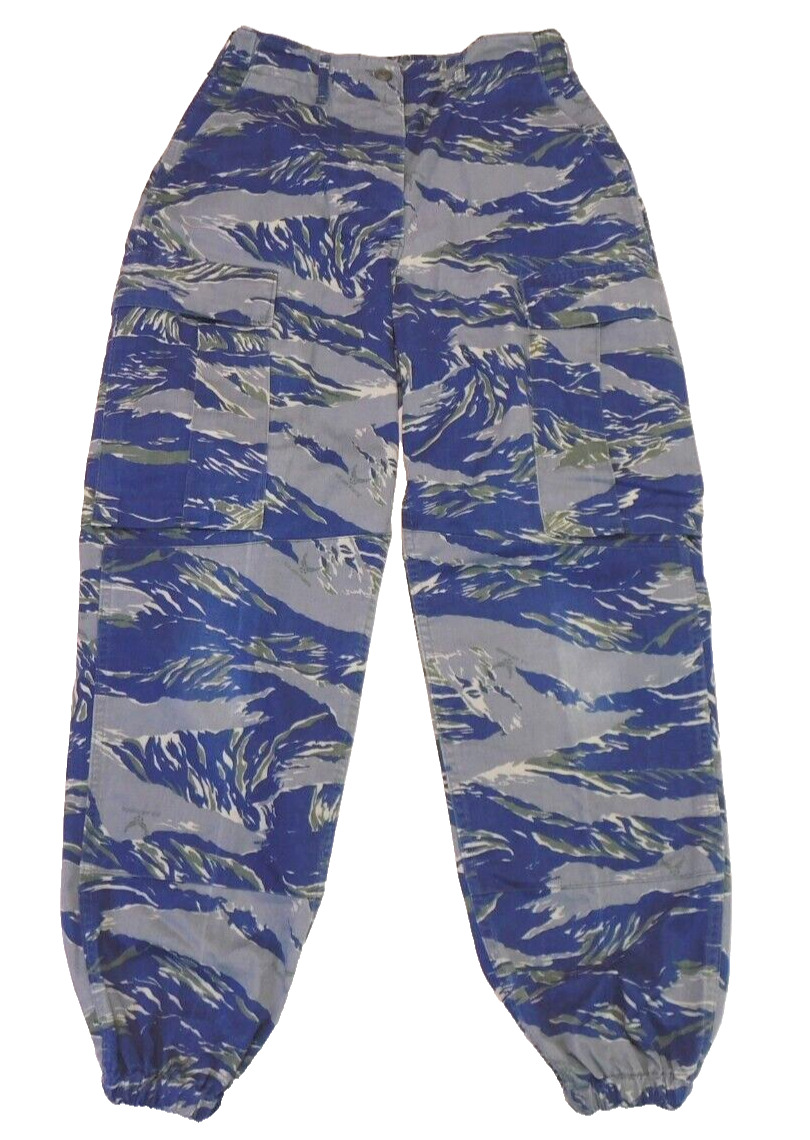 Rare USAF Air Force Experimental Digital Tiger Stripe Pants Uniform Blue Camo