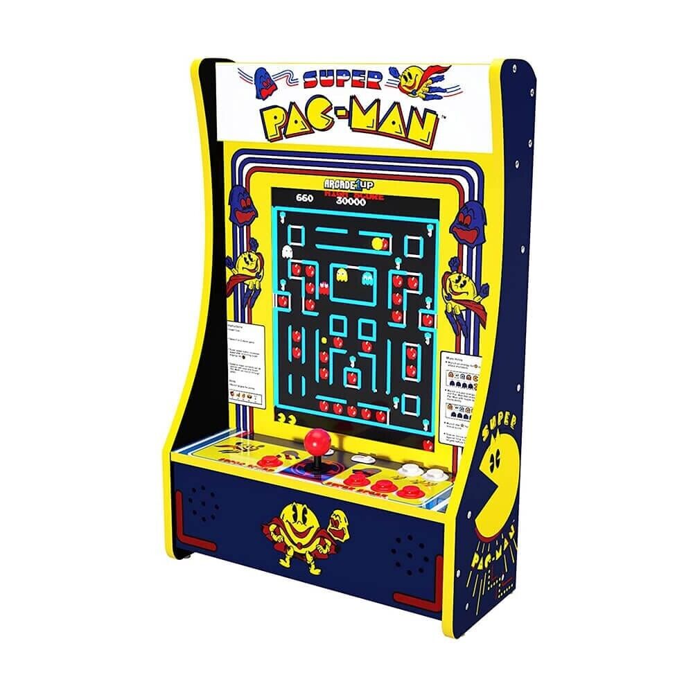 Retro Rare Game Super Pac-Man 10 In 1 Games Arcade 1Up PartyCade Plus Portable