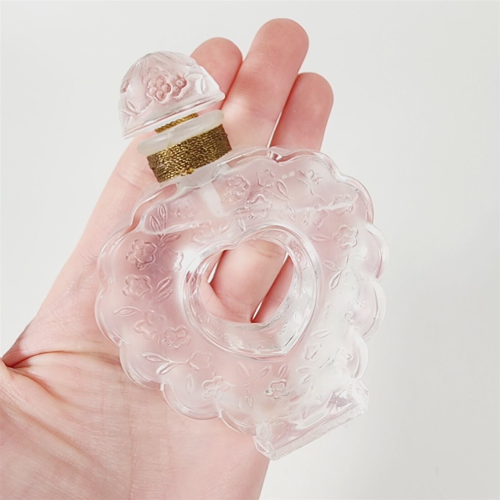 Vintage Lalique Coeur Joie Nina Ricci Glass Perfume Heart Shaped Bottle - 4