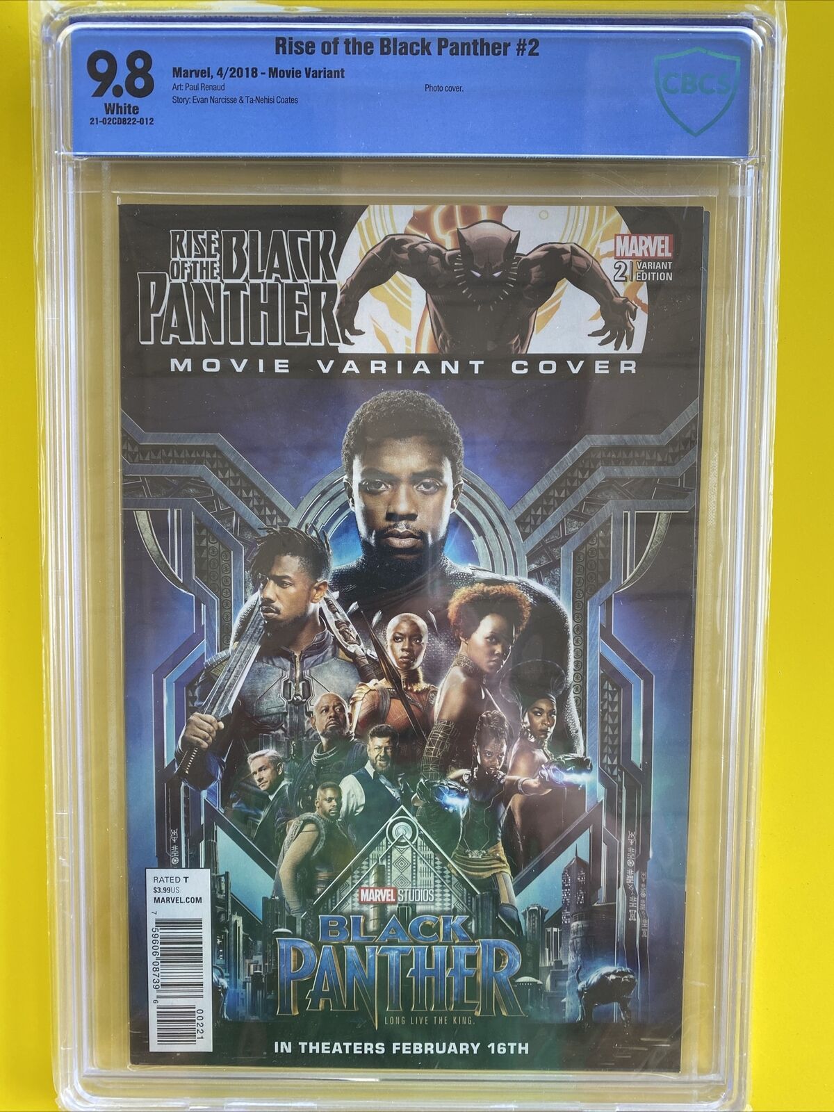 RISE OF THE BLACK PANTHER  #2 MOVIE VARIANT CBCS 9.8 Chadwick Boseman Tribute