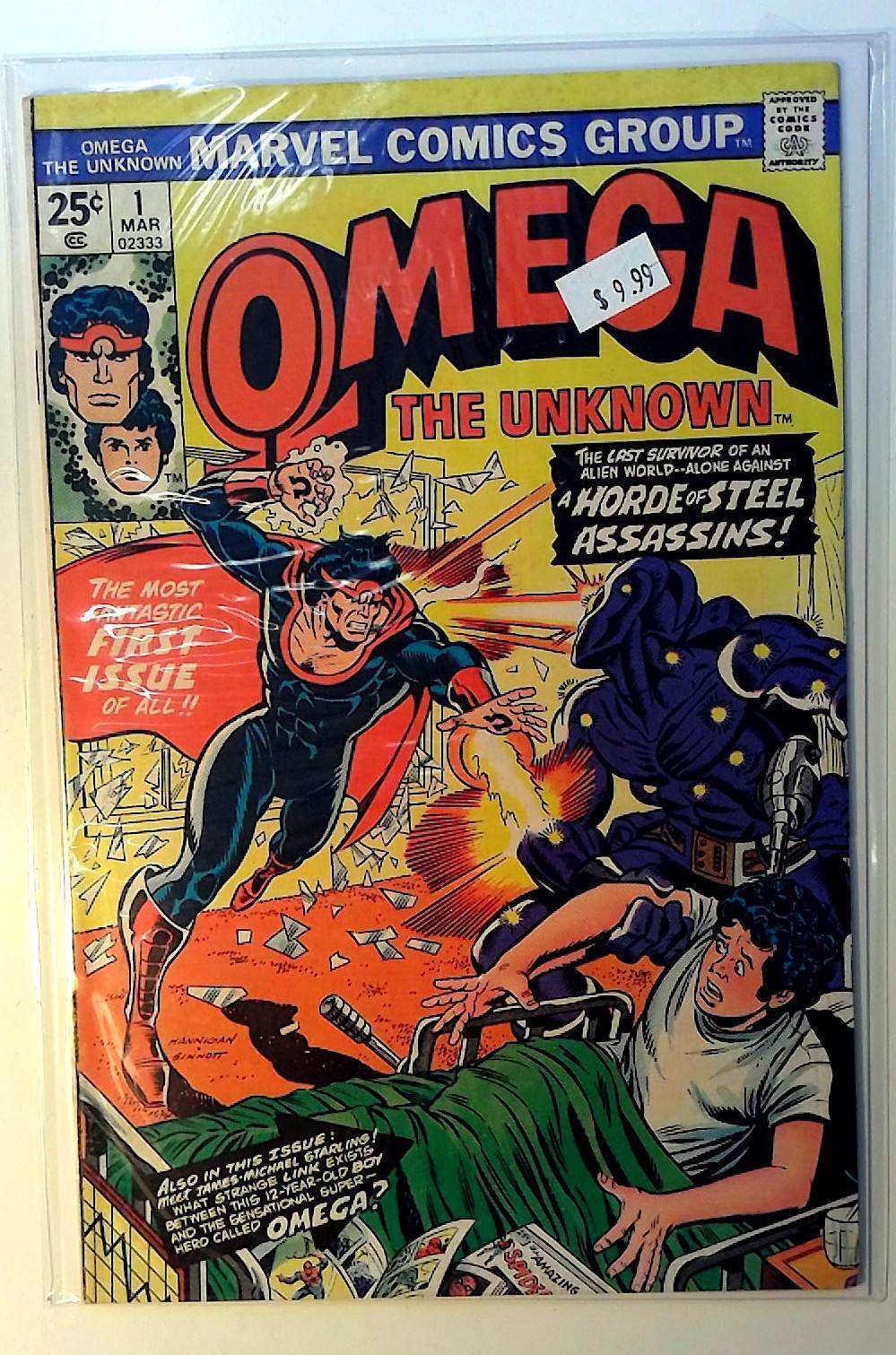 Omega the Unknown #1 Marvel Comics (1976) FN+ 1st Print Comic Book