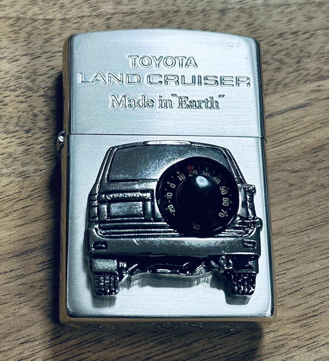 TOYOTA Zippo Oil Lighter Land Cruiser with Thermometer