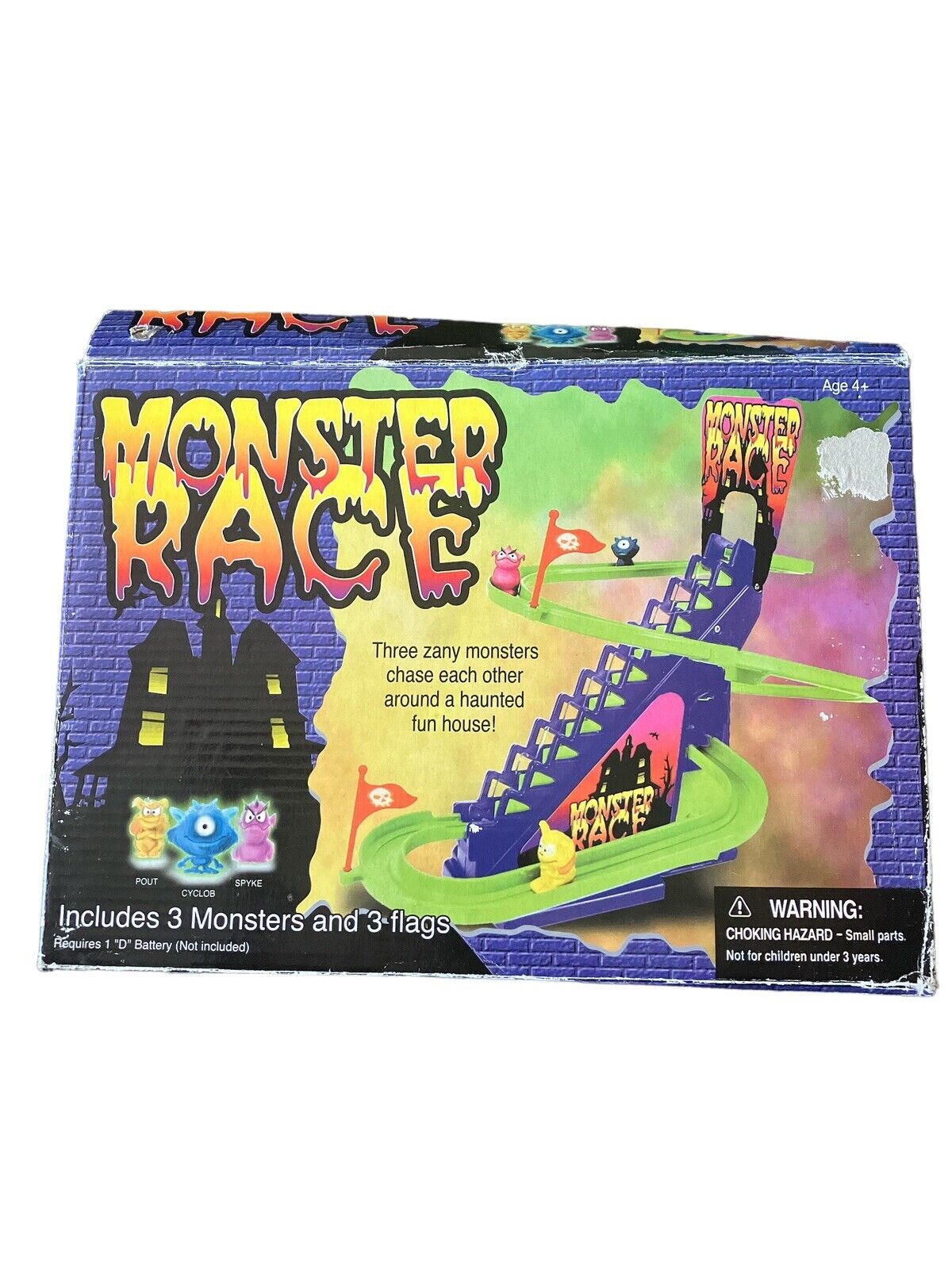 Monster Race 2001 Gemmy Industries Cyclob Spyke Haunted Fun House Toy Complete