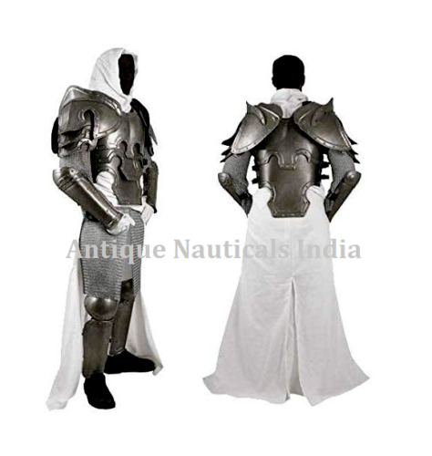 Medieval ConQuest Cuirass Armor Blackened LARP Suit of Armor Knight 18 GaUGE