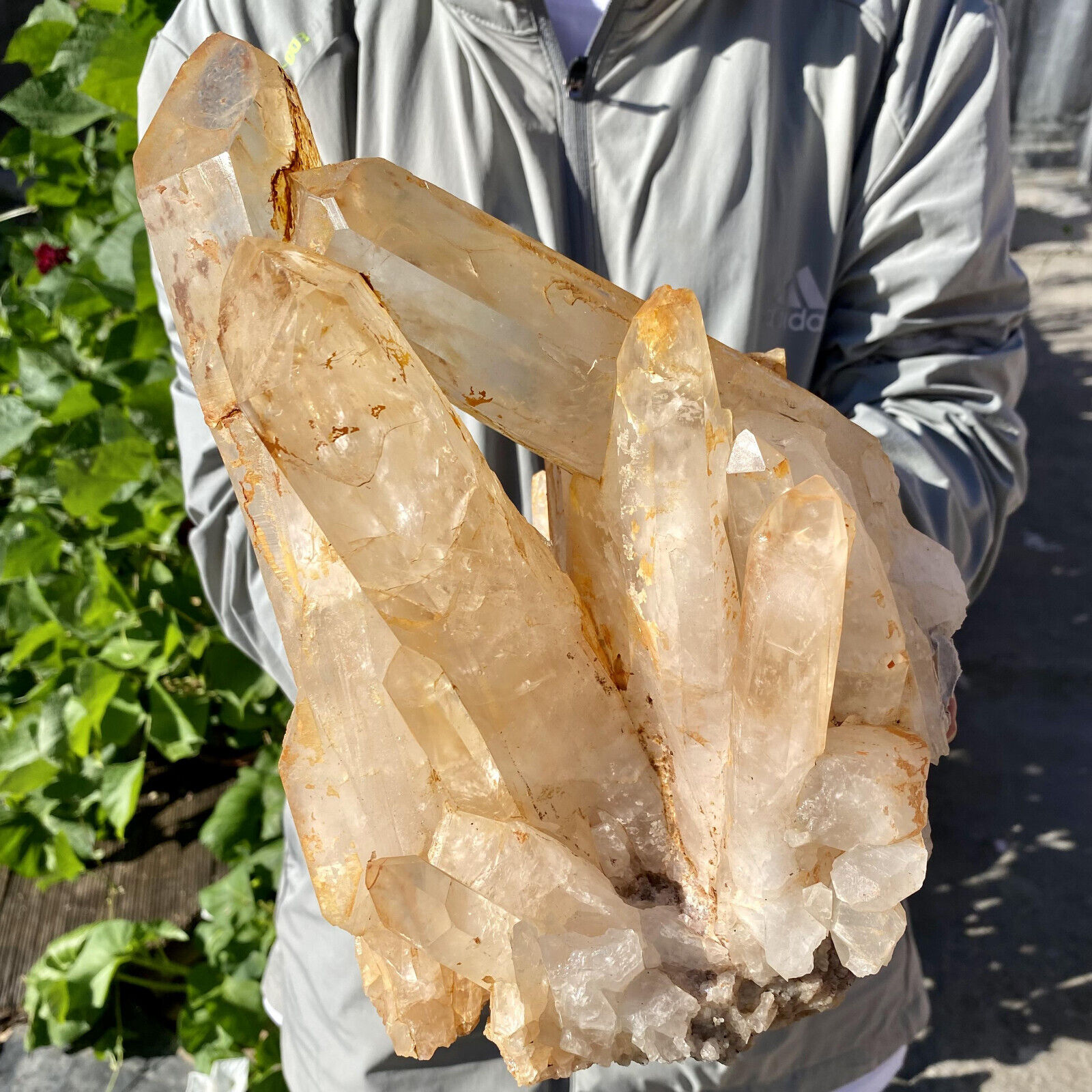 9LB A+++Large natural white crystal himalayan quartz cluster /mineralsls