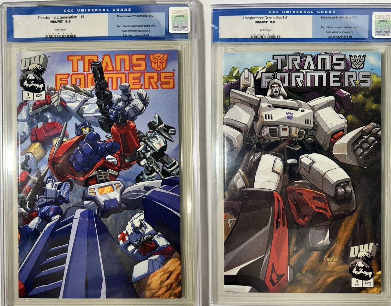 Transformers Generation One #1 CGC 9.8 Both Variant Covers Dreamwave G1 Skybound