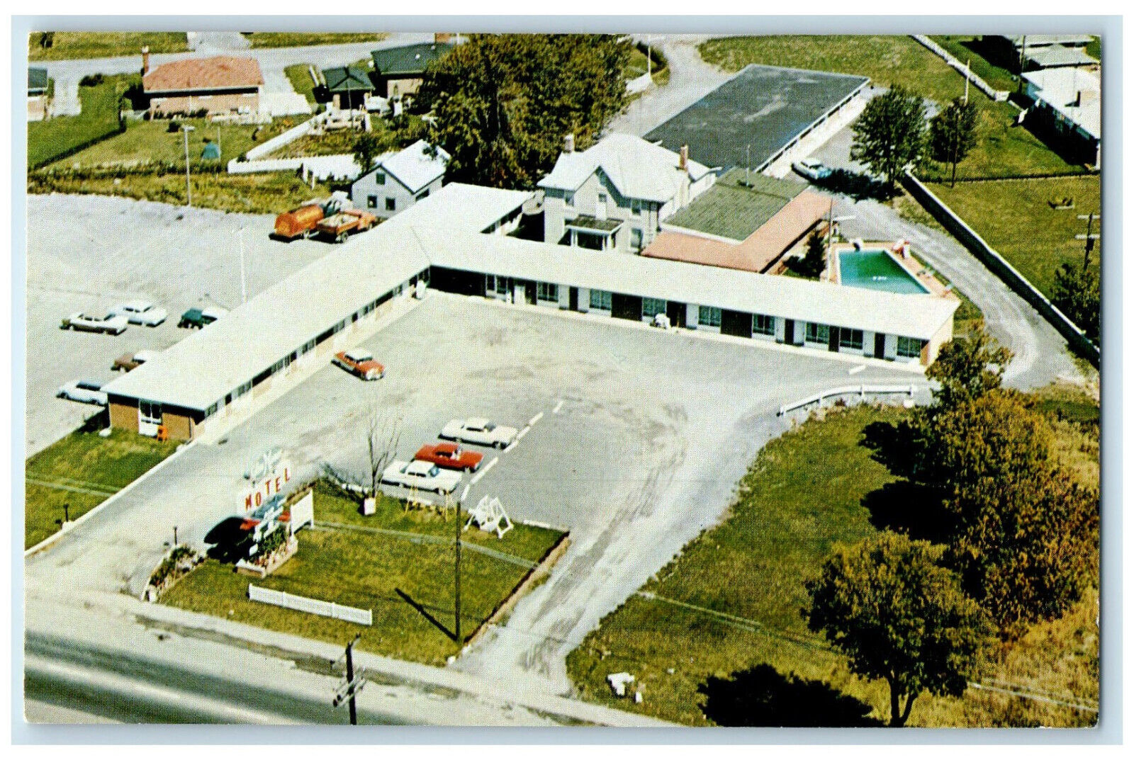 c1960's Glen Manor Motel Kingston Ontario Canada Vintage Unposted Postcard