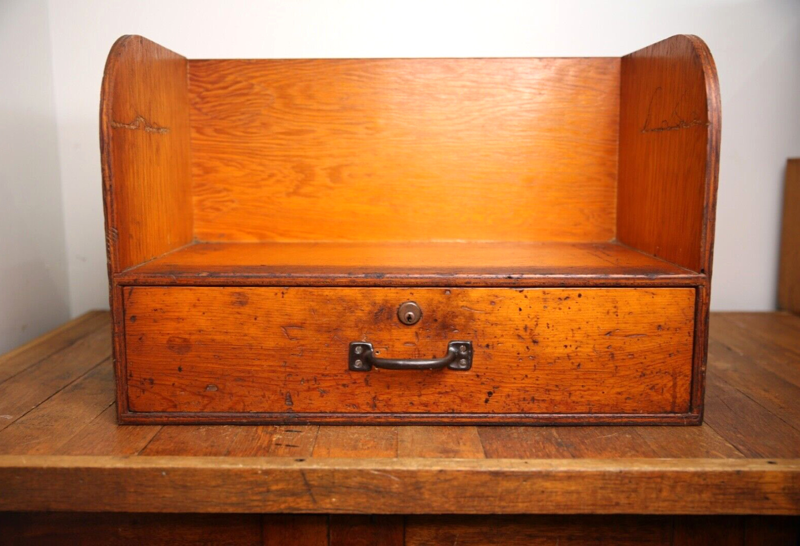 Antique Machinist tool box Wood Chest Base drawer apothecary cabinet Vintage