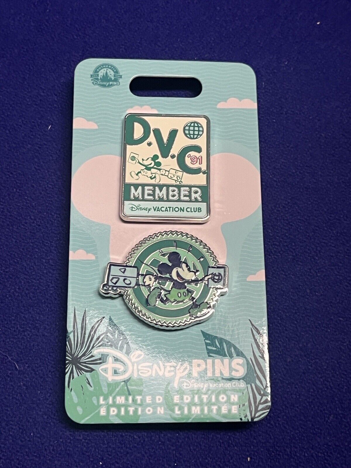 Disney Vacation Club Member 2024 Double Pin SET #2 NEW
