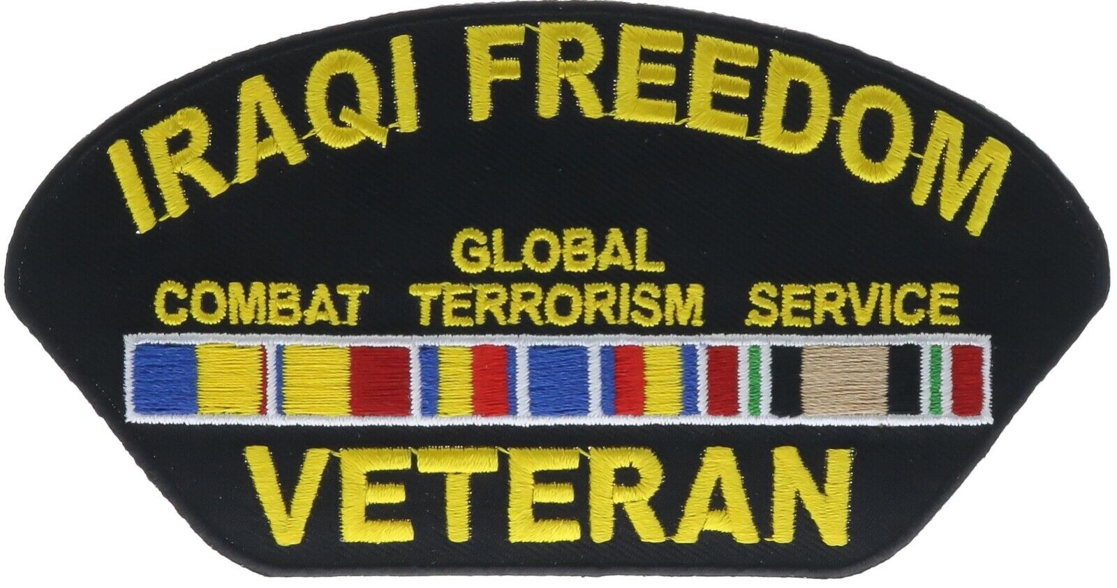 Iraq Iraqi Freedom Global Terrorism Combat Ribbon Veteran Patch PW F1D17H