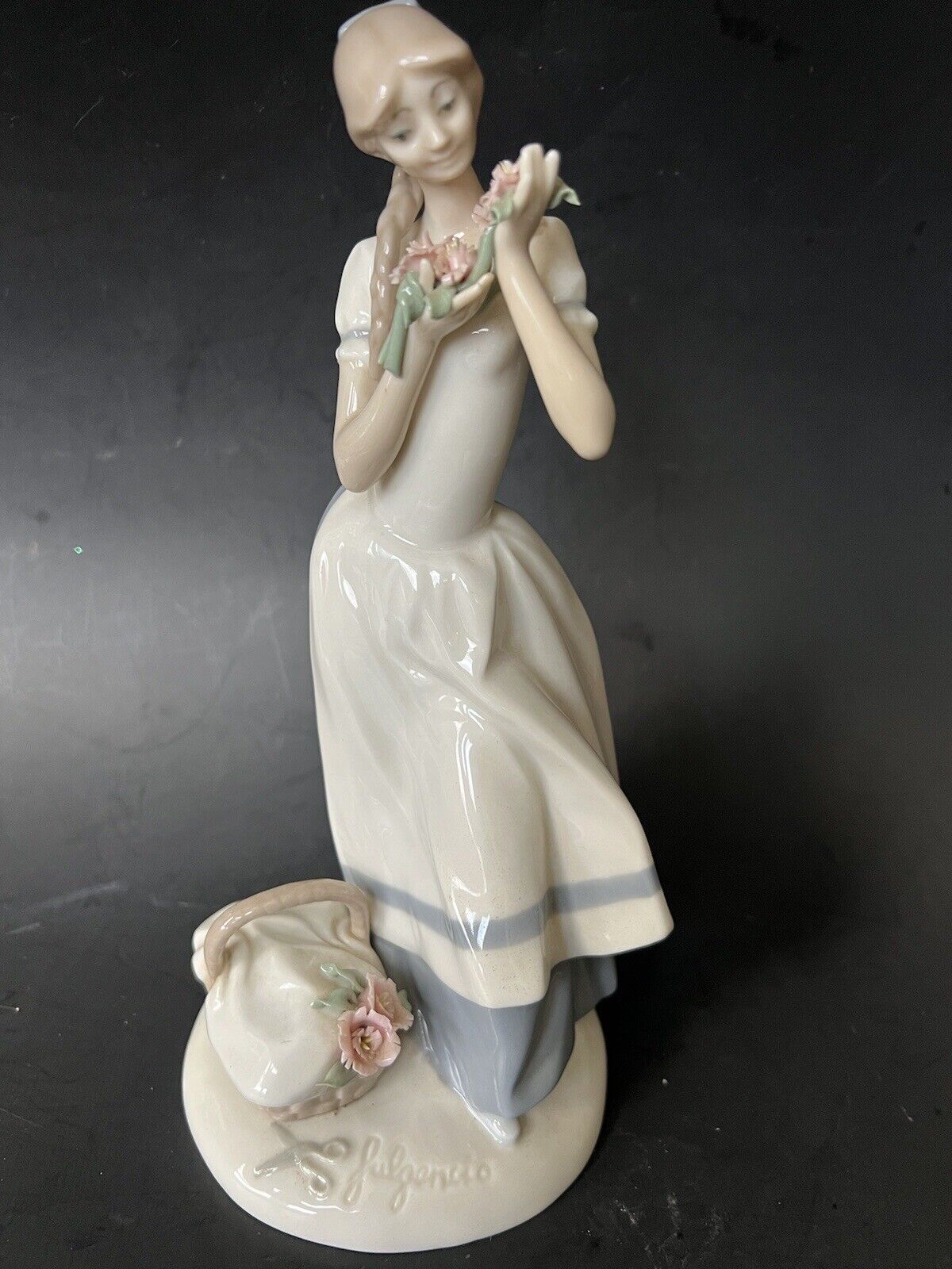 Made in Spain Cecilia The Carnation Maiden Apply Flower Figure 10\