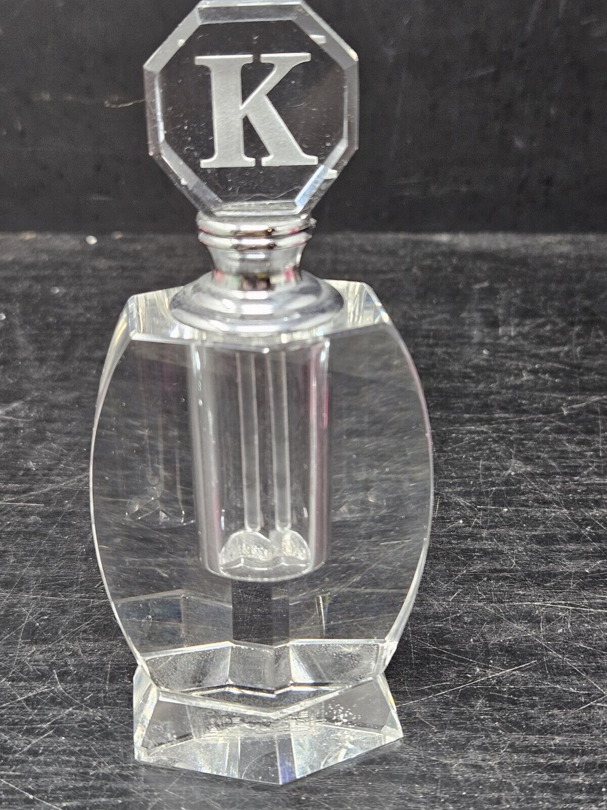 Fifth Avenue Crystal Empty Perfume Bottle with Monogram \
