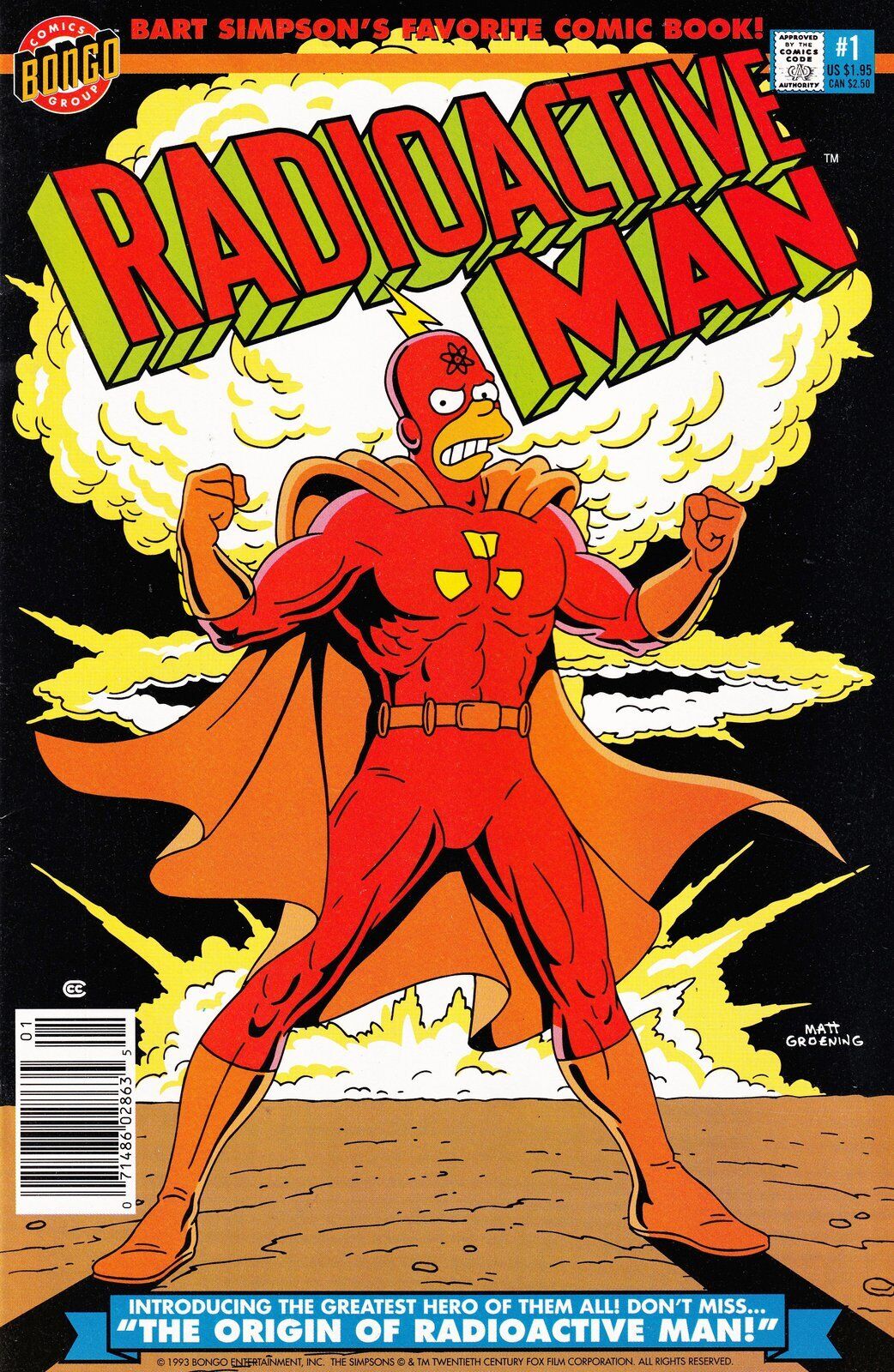 Radioactive Man #1 Newsstand Bongo Comics