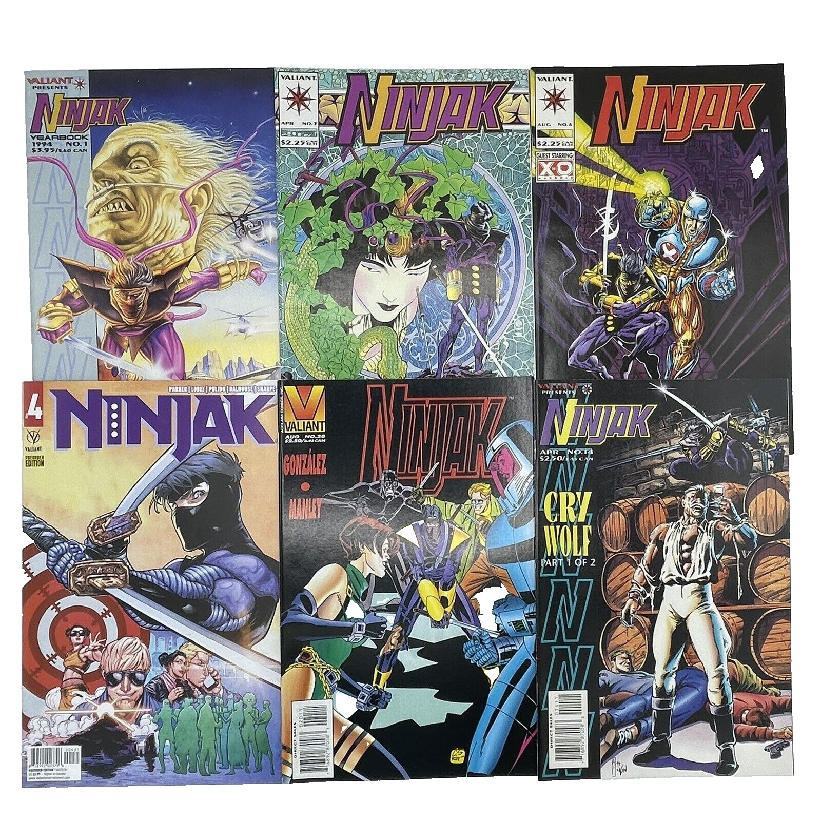 NINJAK #3 6 14 20 1994-95 #4 2021 Yearbook 1994 #1 Valiant Comics Lot of 6