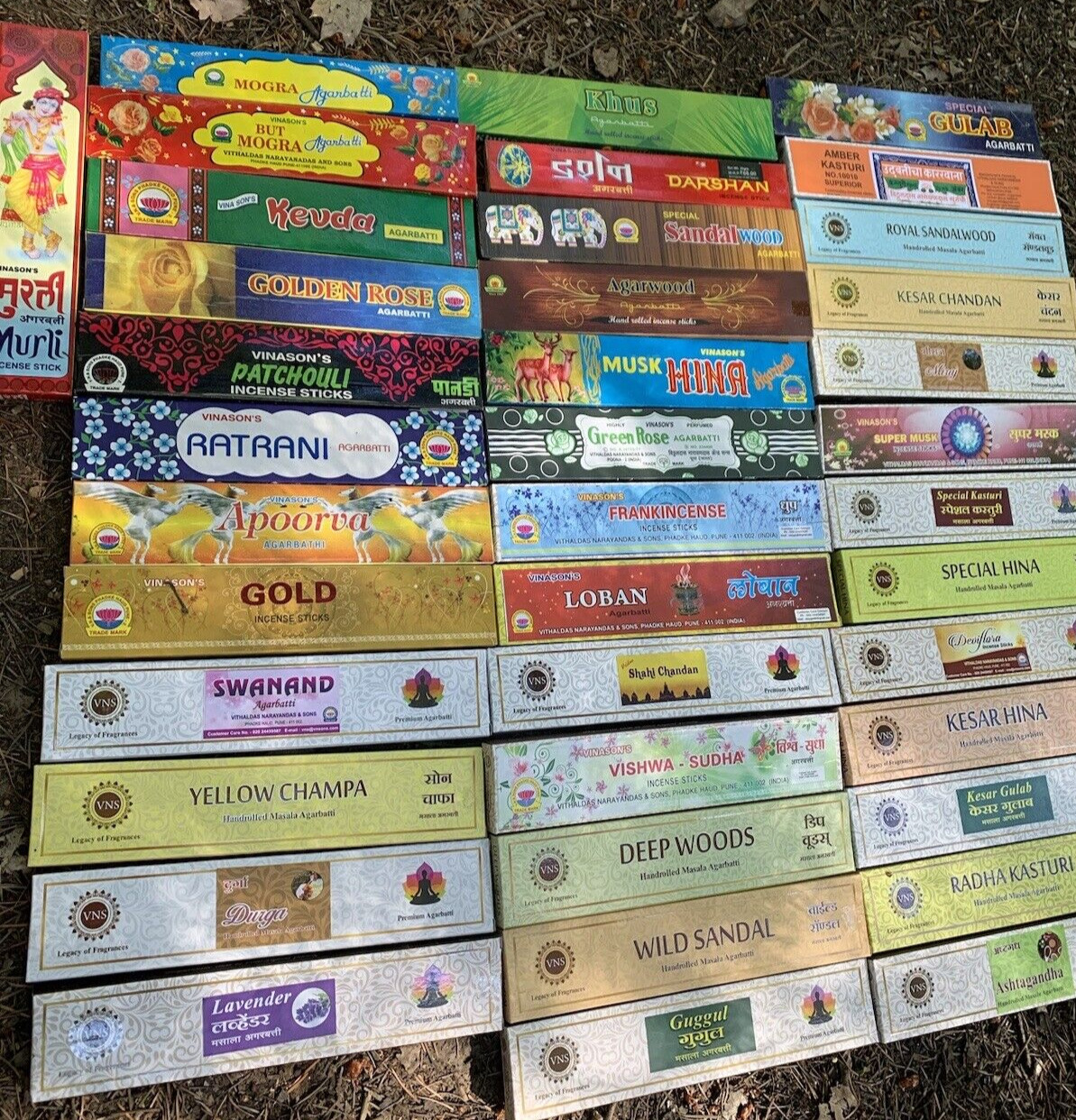 Vinasons Incense Collection 39 Boxes in Original Packaging From India