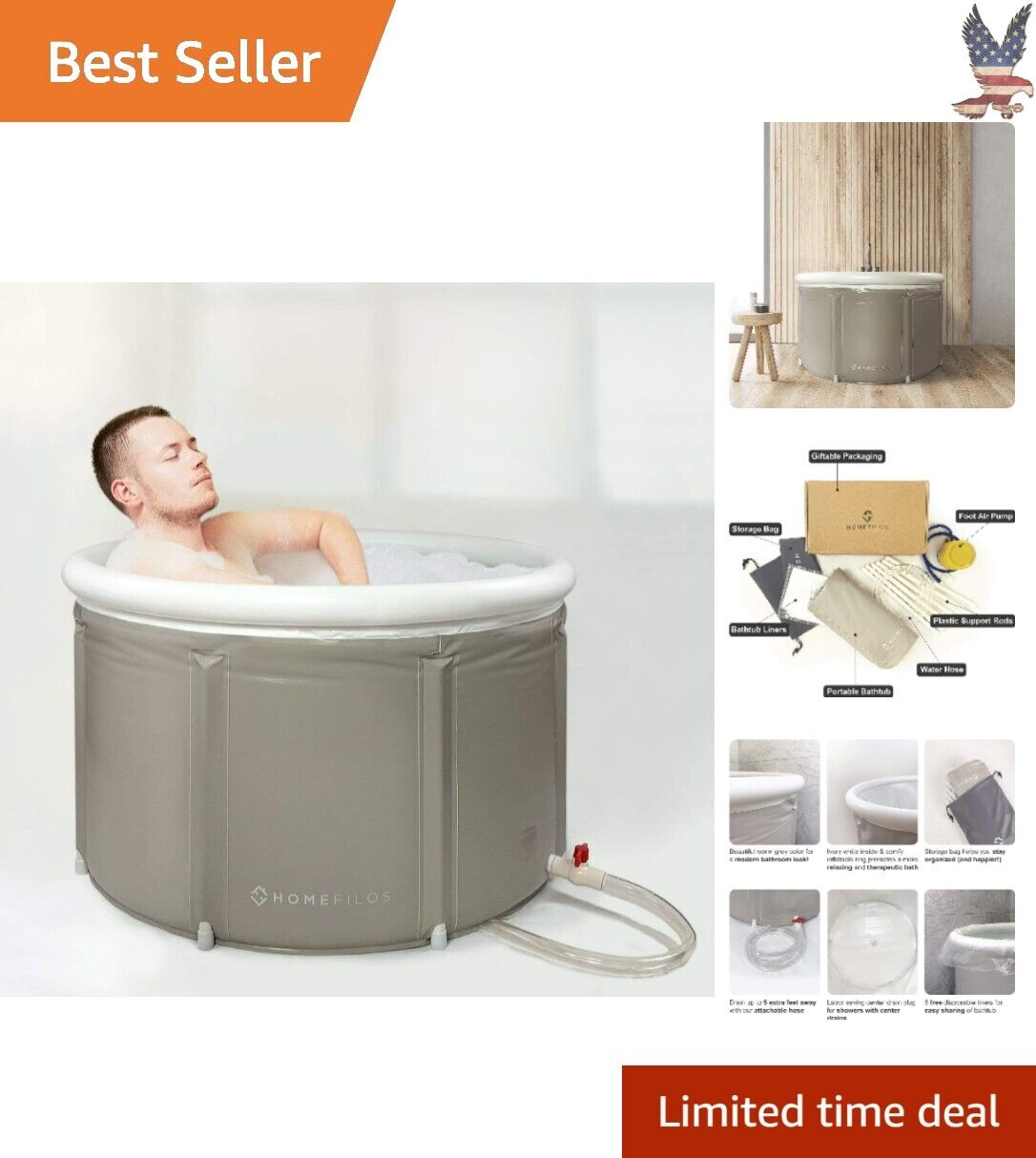 Versatile Multi-Functional Portable Bathtub - Safer & Comfortable Solution