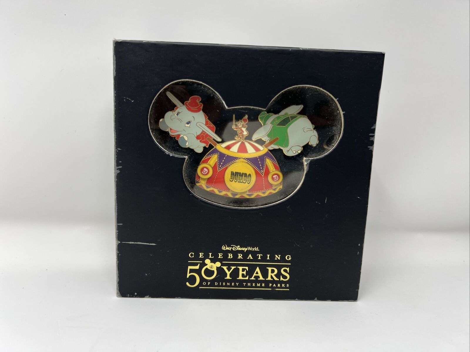 LE RARE JUMBO Disney Pin Celebrating 50 Years Dumbo Elephant Ride Timothy Mouse