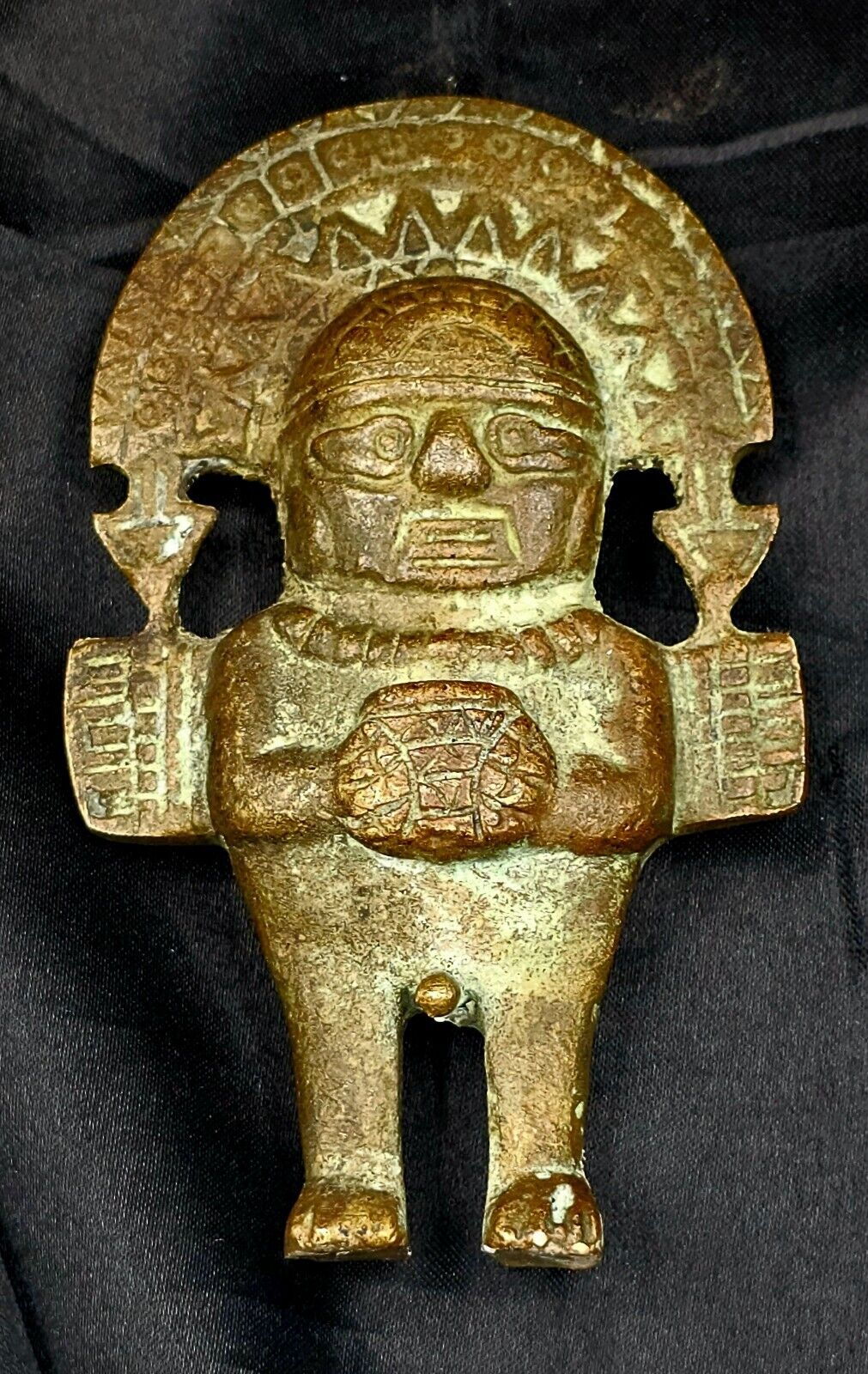 Peruvian  Inca Shaman Two Sided Pachamama & Pacha Tata (Apu)