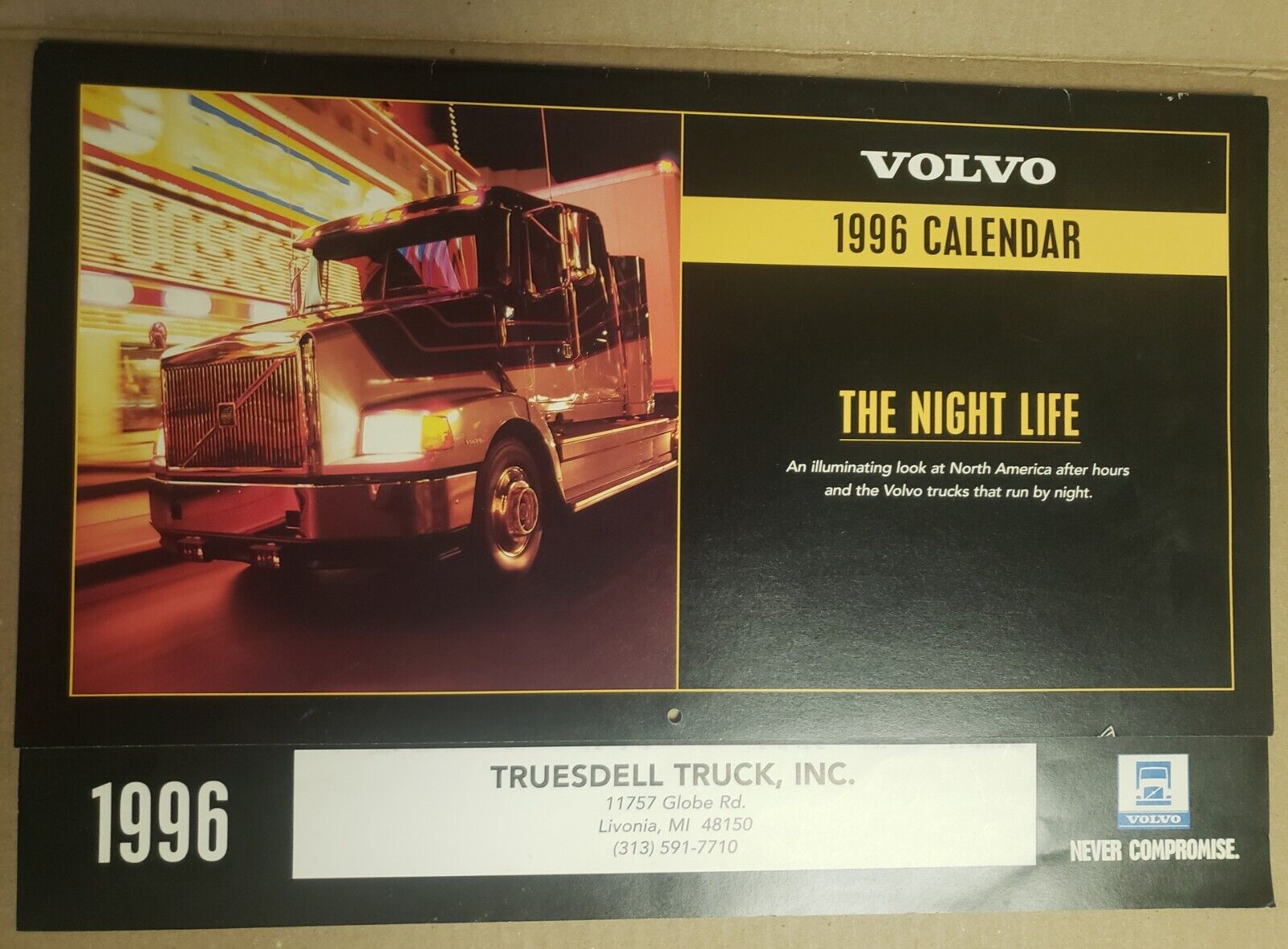 1996 Volvo Calendar (The Night Life) from Truesdell Truck, Inc