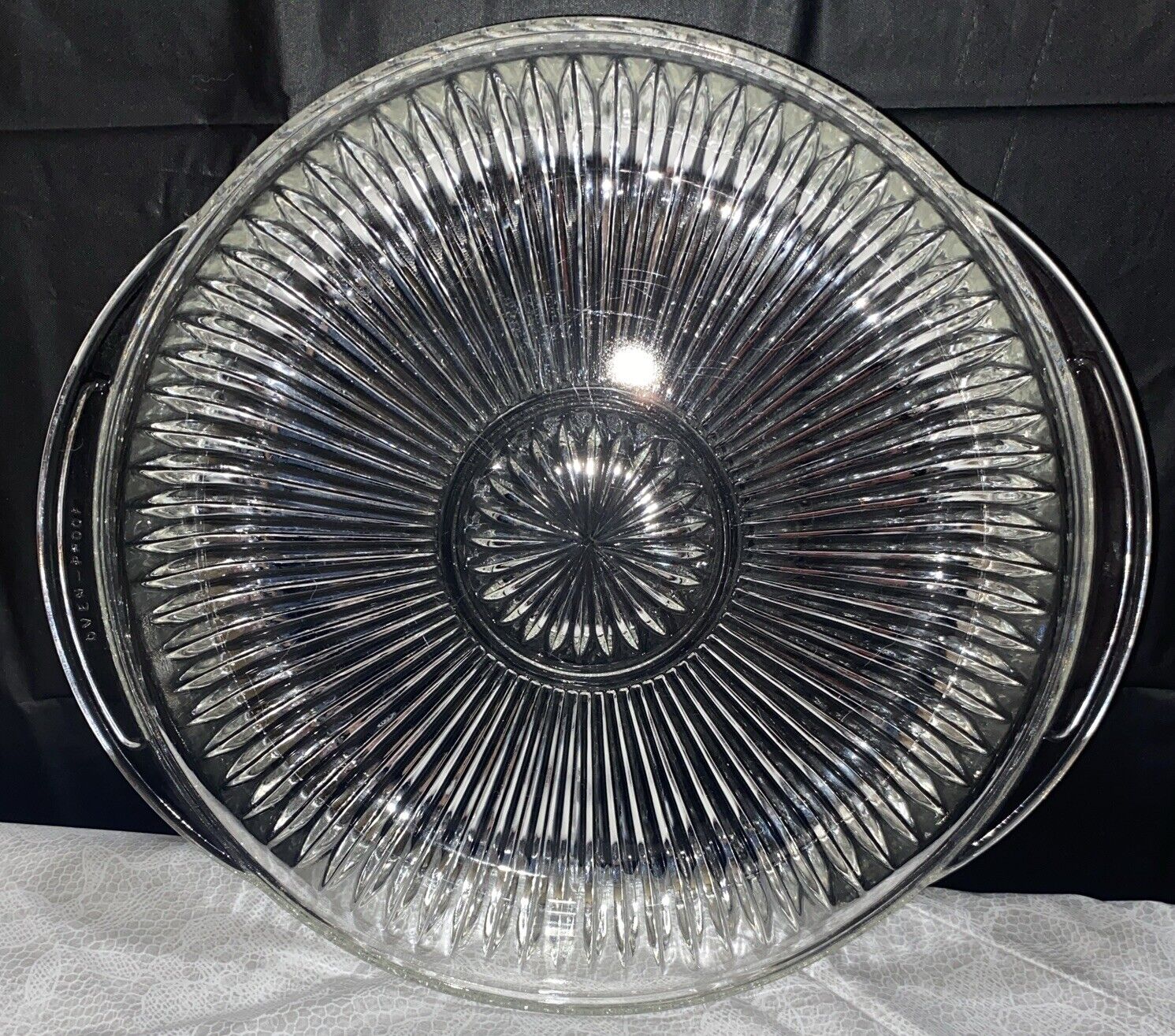 Vintage Glass Pie Plate