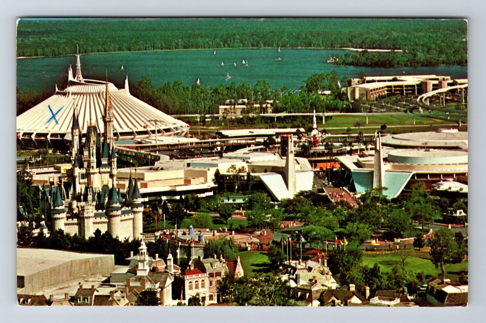 Orlando FL-Florida Disney World Bird's Eye View c1979 Vintage Souvenir Postcard