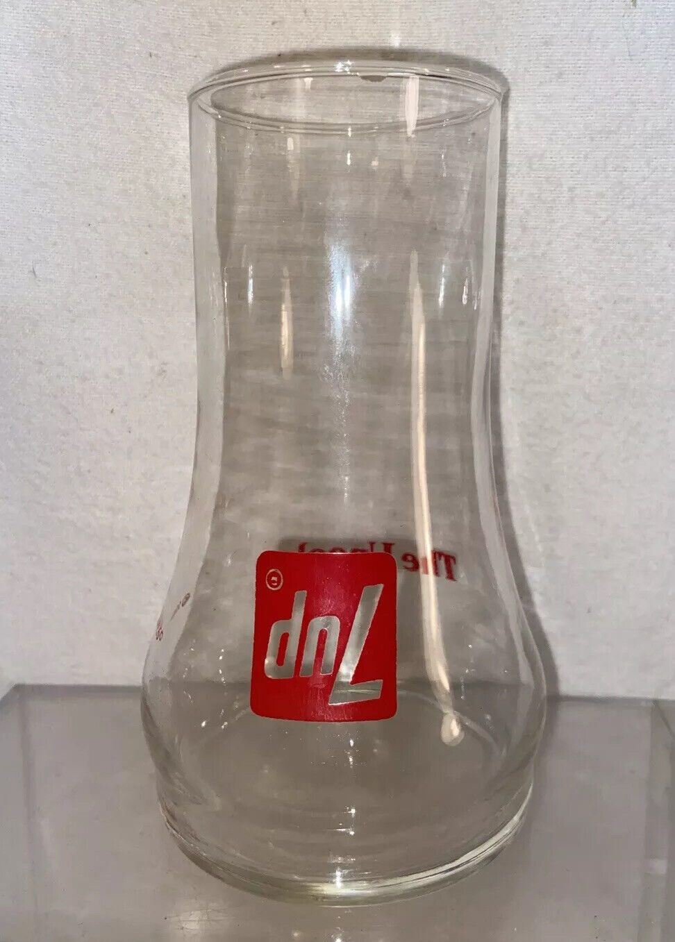 Vtg Mid-Century 7 UP THE UNCOLA Upside Down Clear Soda Tumbler Glass Cup