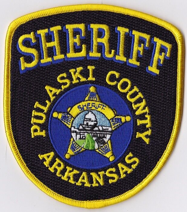 Pulaski County Sheriff black yellow Police Patch Arkansas AR 