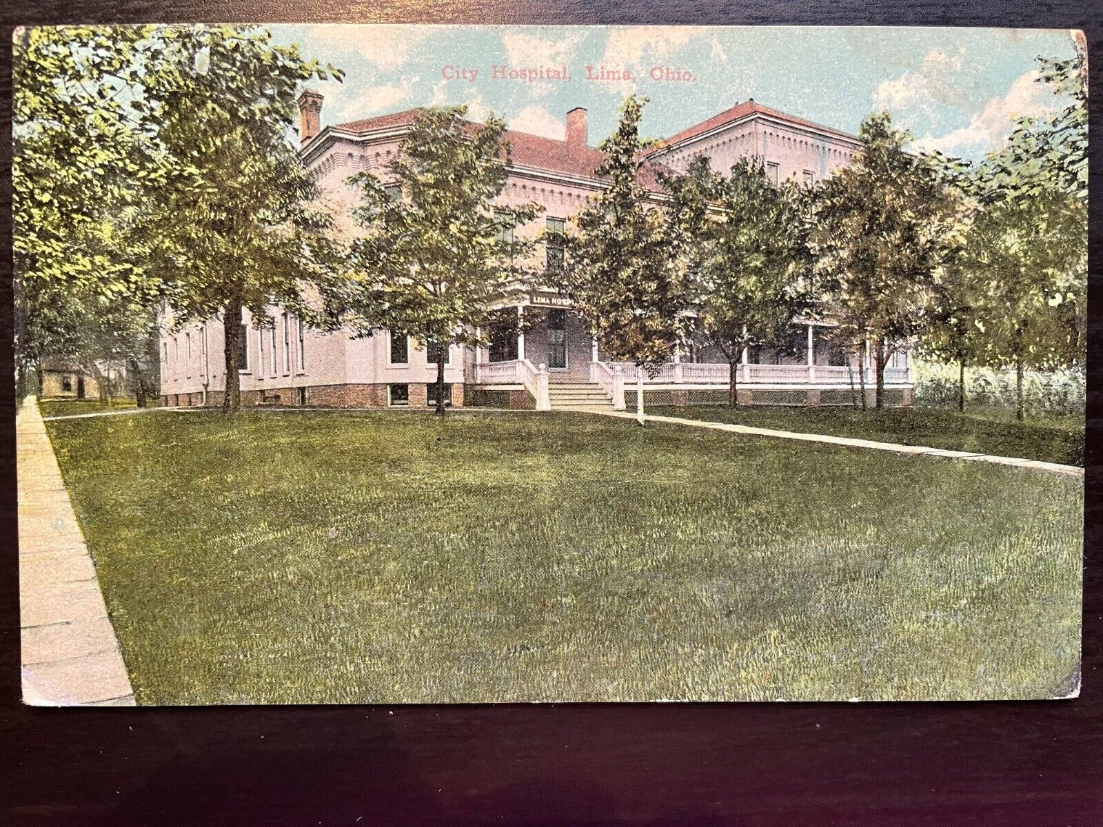 Vintage Postcard 1907-1915 City Hospital Lima Ohio (OH)