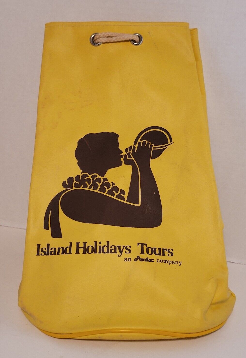 Vintage Island Holidays Tours Hawaii Travel Bag Drawstring Tote Beach Amfac 