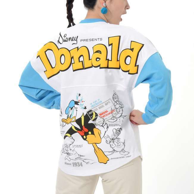Japan Tokyo Disney Store  Donald long sleeve T-shirt Spirit Jersey DUCK BIRTHDAY