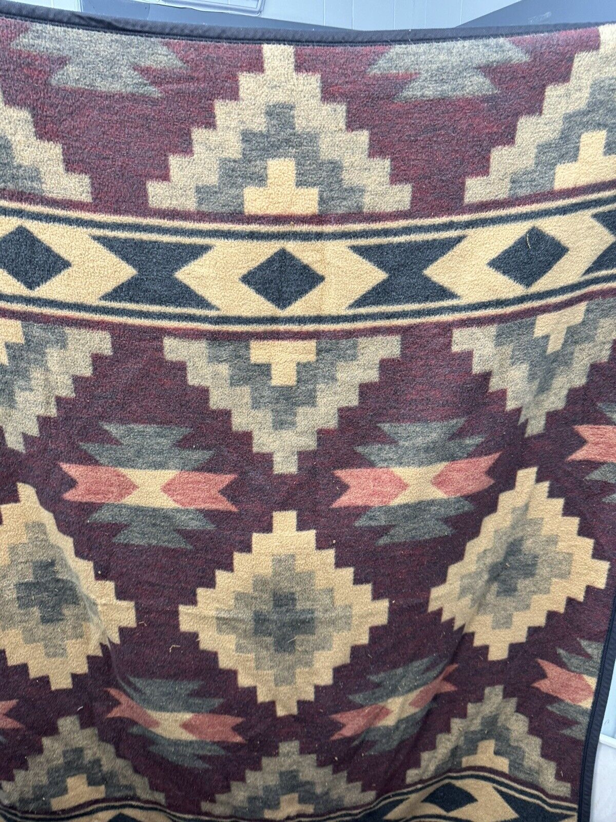 Vintage Biederlack Southwest Native Blanket Multicolor 52x70 Usa