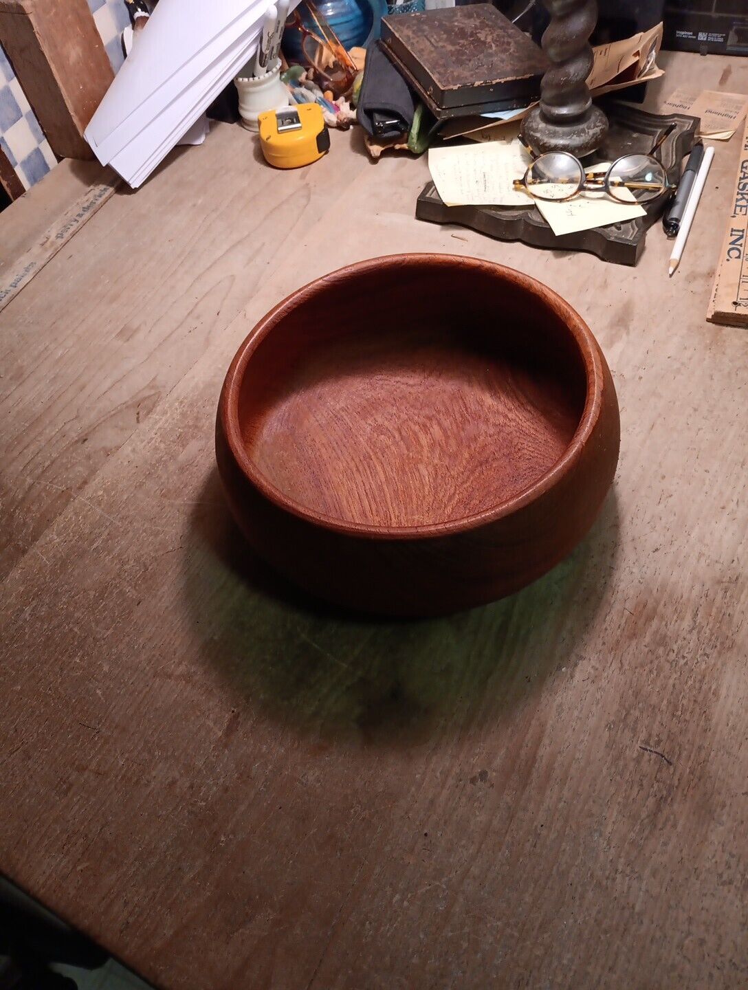 Mid Century Modern  Wood Danish Teak?  Bowl
