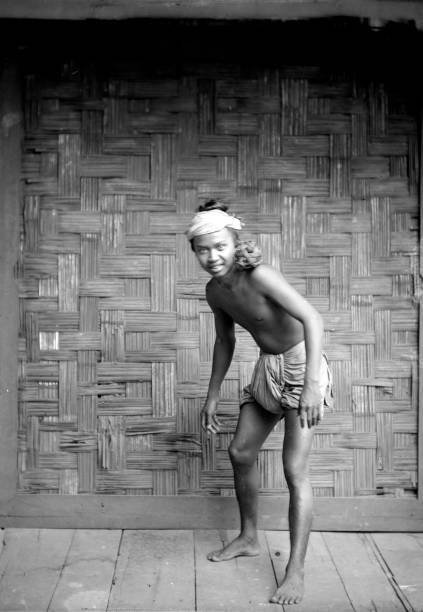Young Man Myanmar Burmese In 1890 OLD PHOTO