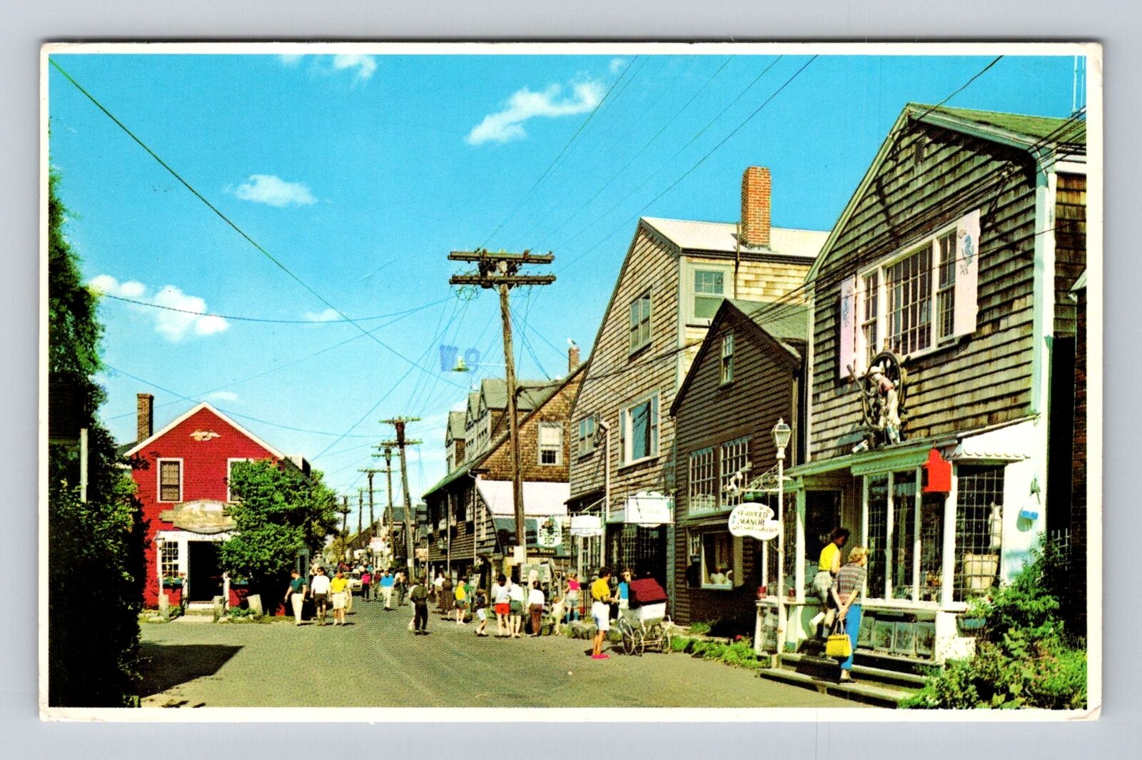 Cape Ann MA-Massachusetts, Bearskin Neck, Rockport Tourist Spot Vintage Postcard