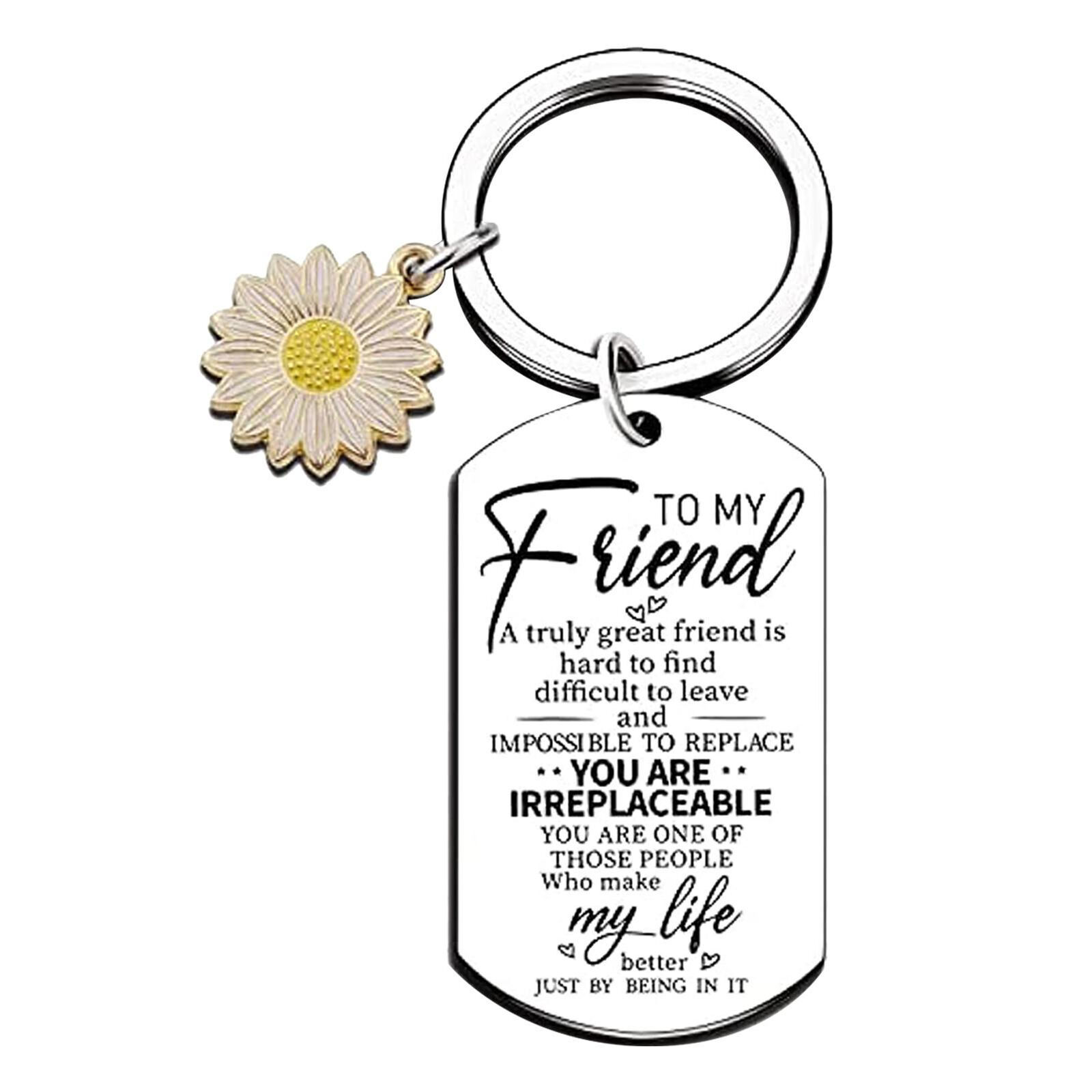  2X Friendship Keychain Best Friend Gift True Friendship Keyring To My Friend 