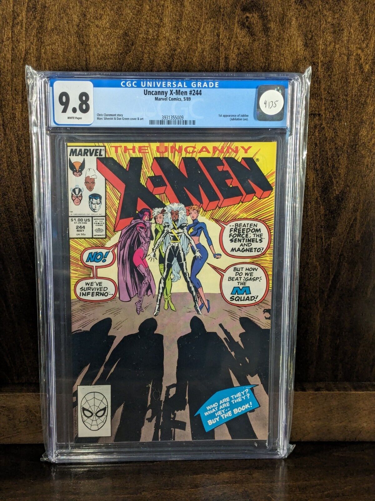 UNCANNY X-MEN #244 (Marvel Comics, 1989) CGC Graded 9.8  ~WHITE Pages