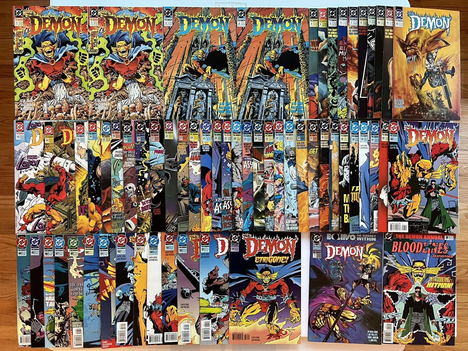 The Demon 1-58 + Annual 1 & 2 - DC 1990 V3 -Full Run Lot (exc #0 & 49) Lobo - VG