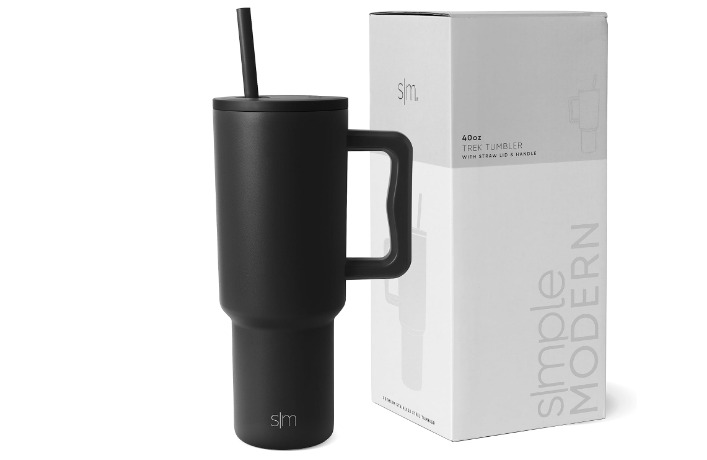 Simple Modern 40 oz Tumbler with Handle and Straw Lid | Insulated Cup Reusable 