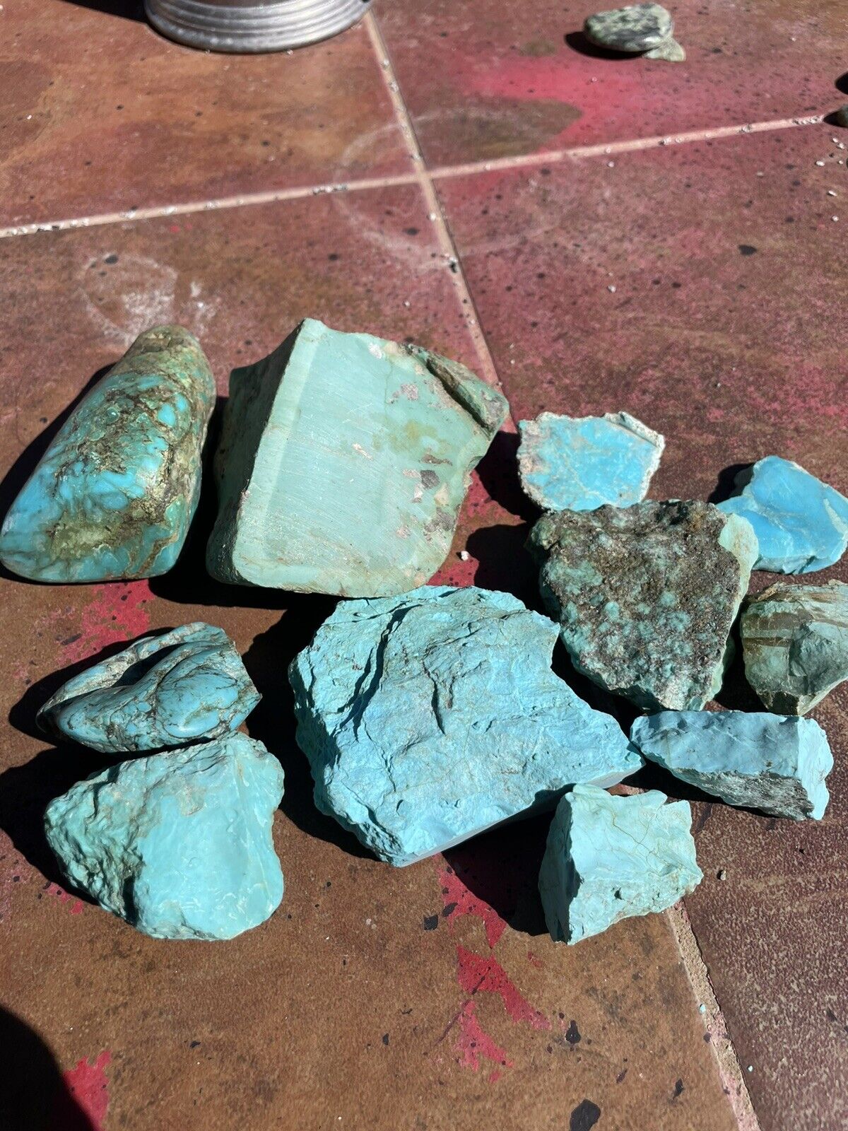 Beautiful Blue Turquoise Chunks Of All Sizes 2 Pounds