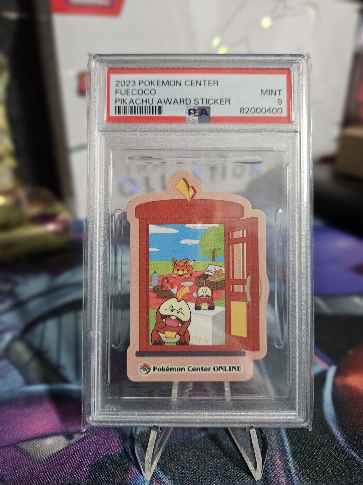 Pokemon Fire PSA9 Sticker *Rare*