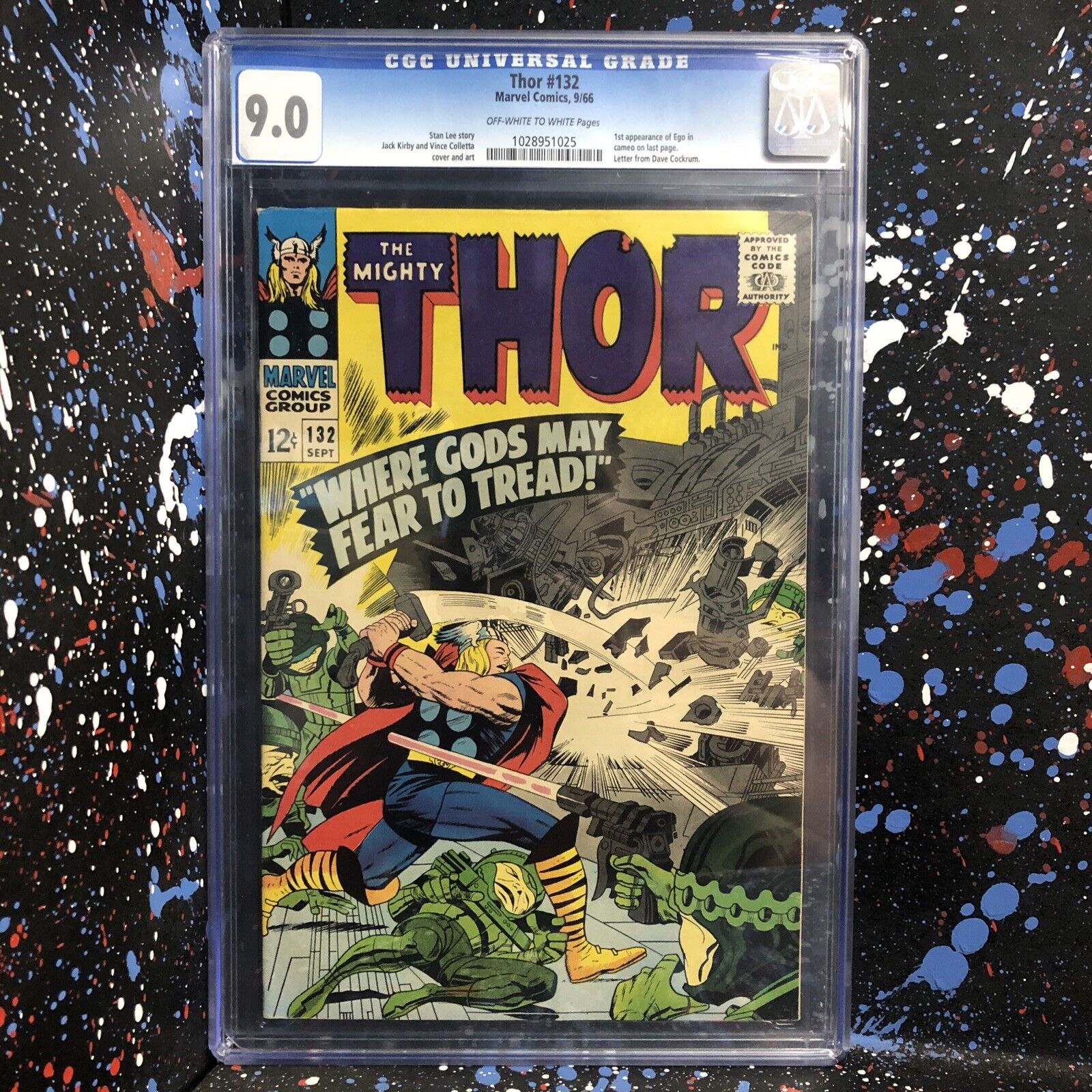 The Mighty Thor #132 (Sep 1966, Marvel) CGC GRADED 9.0 - 1st APPEARANCE EGO