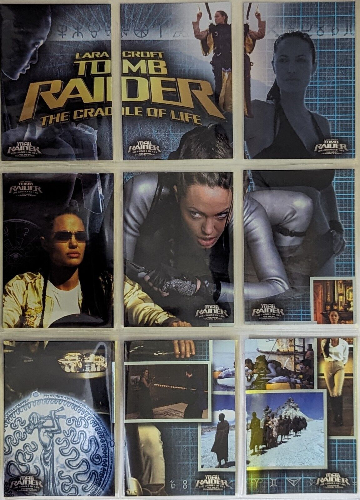 2003 Inkworks Lara Croft Tomb Raider: The Cradle Of Life 9 Card Puzzle Chase Set