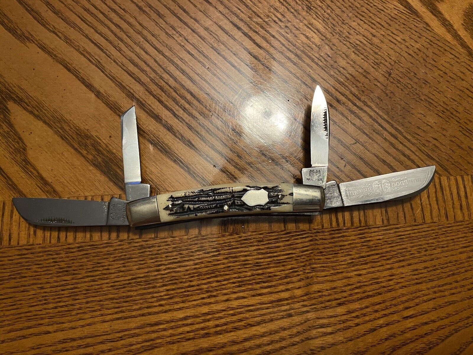 Bulldog Brand Handmade 4 Blade Pocket Knife 
