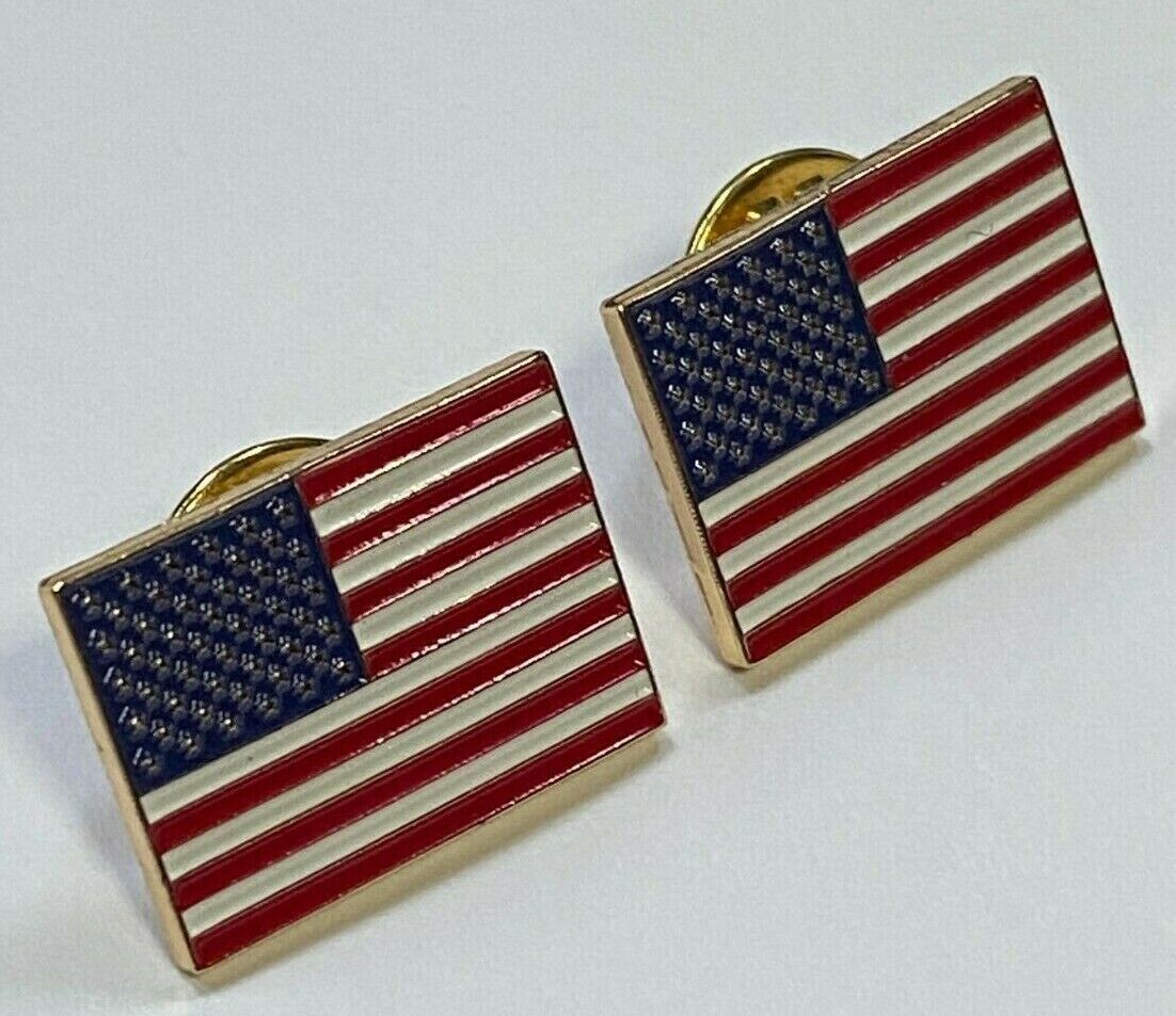 american flag pin USA flag lapel pin hat tack hat pin 2 pins 3/4\