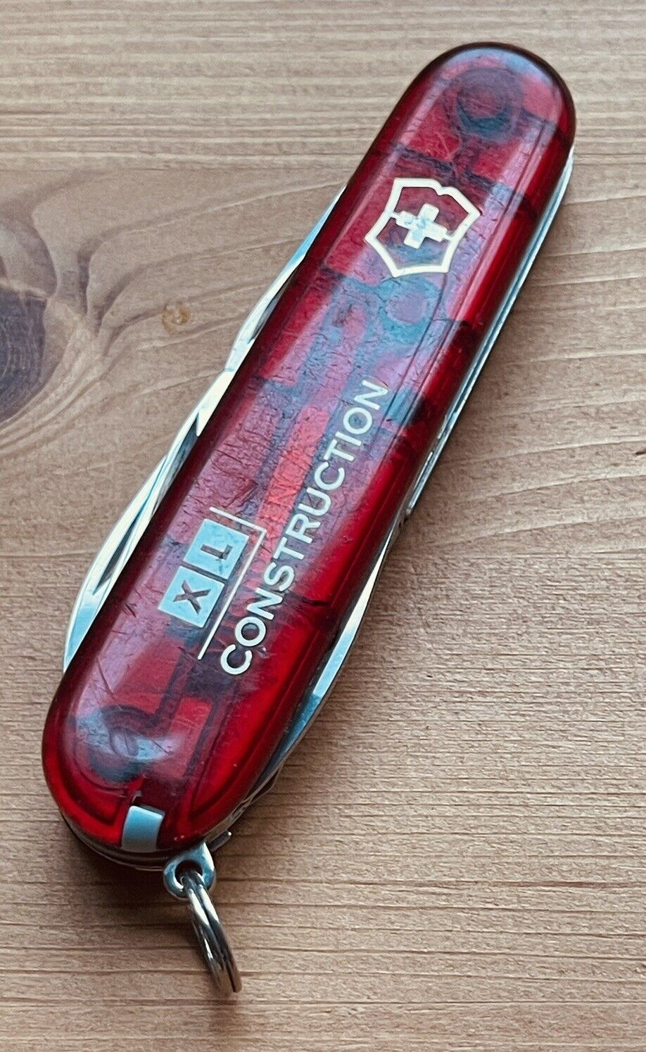 Victorinox TINKER Swiss Army Knife Red Translucent \'XL Construction\