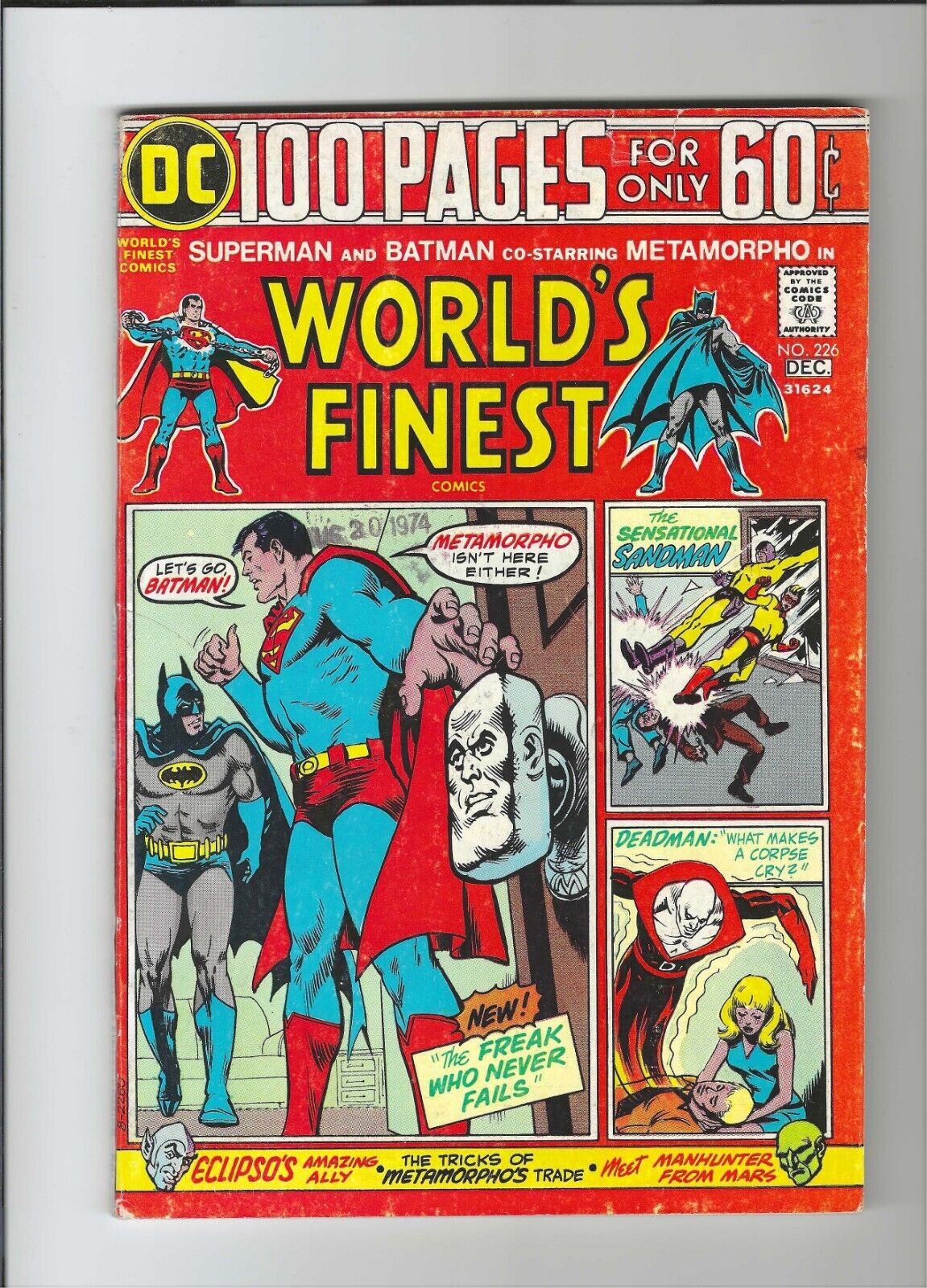 World's Finest #226: Dry Cleaned: Pressed: Bagged: Boarded VG-FN 5.0